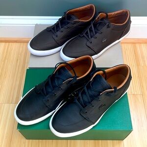 SOLD 2 pairs of Lacoste Men's Bayliss. Black and Brown. 10.5 M US